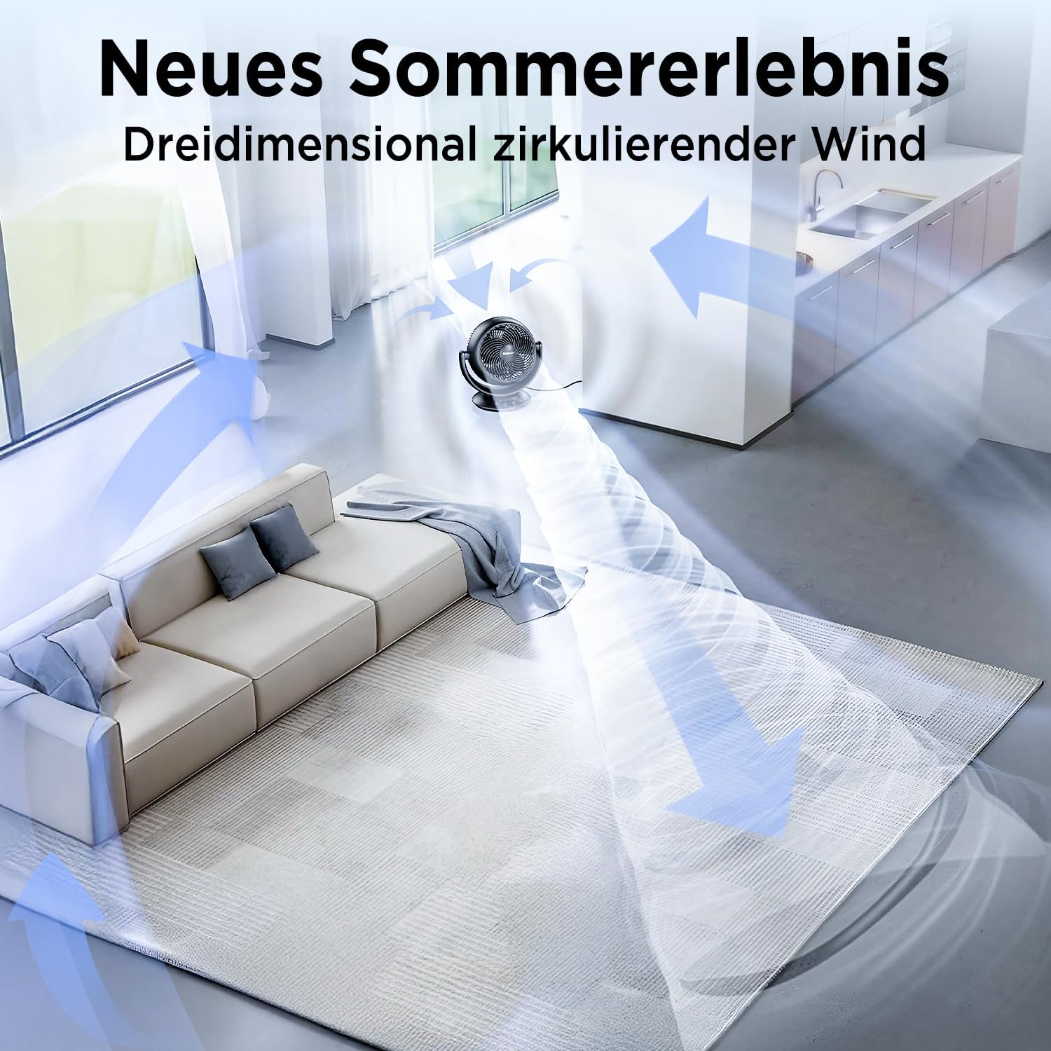 Easyacc Ventilatore da Tavolo Silenzioso 25dB con Telecomando - immagine 2