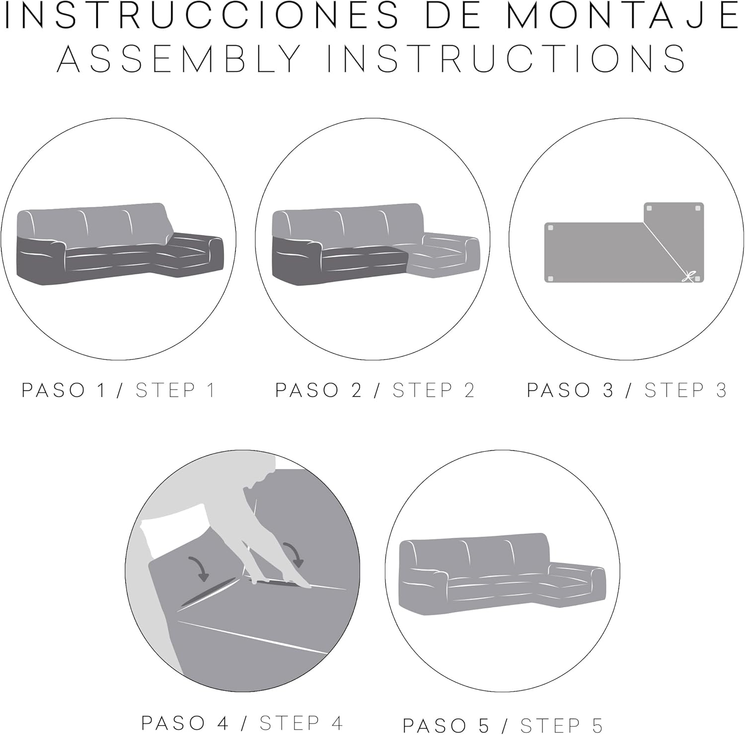 FUNDAS DE SOFA M/0 CHAISE LONGUE BRONX IZQUIERDA C/4 - immagine 5