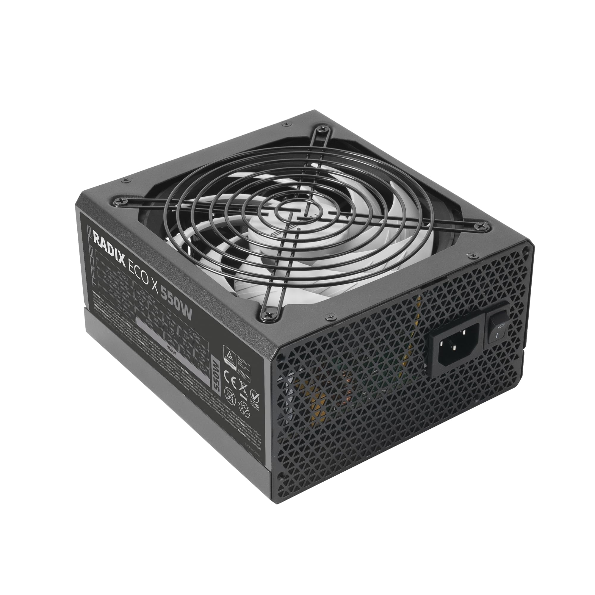 Tacens RADIX ECO X 550 - Alimentatore PC ATX 550W, Nero