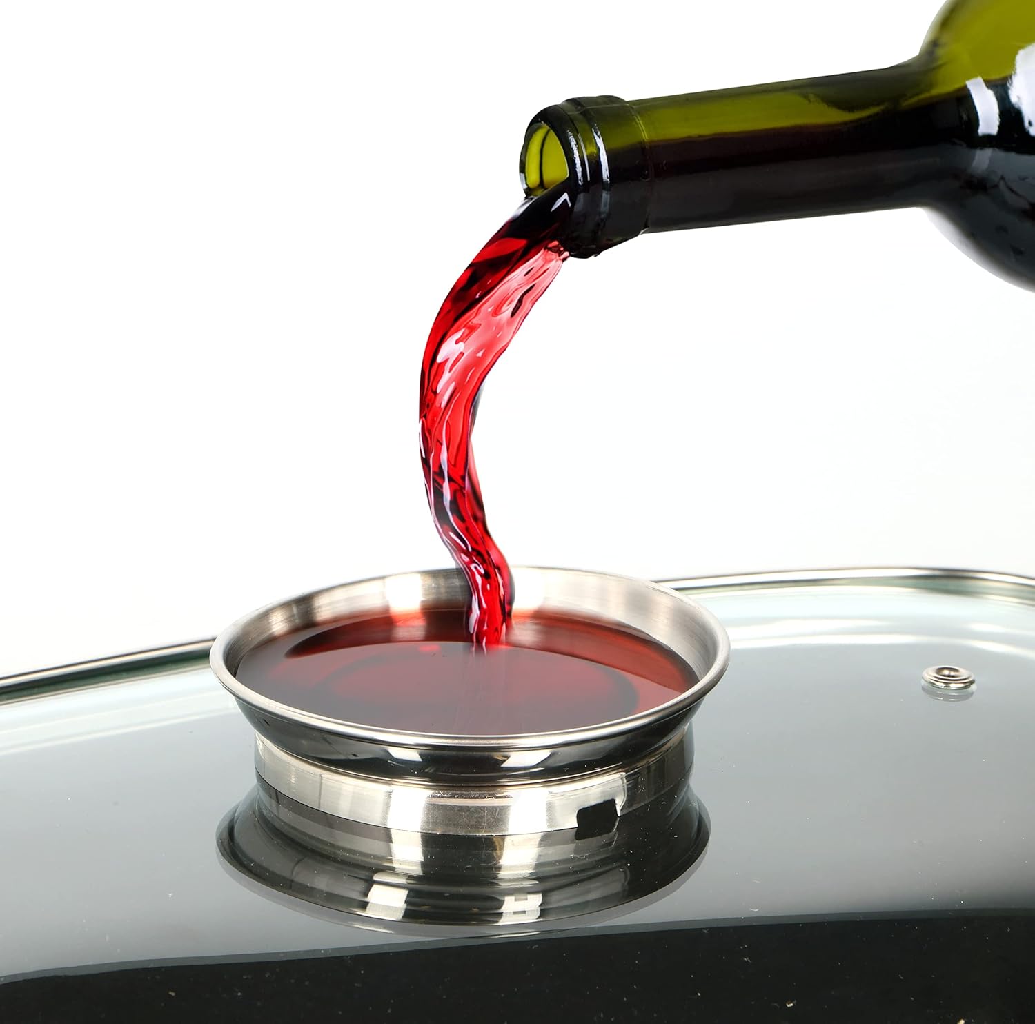 Alpina Rostiera con Coperchio in Vetro 5,5L, Nero - immagine 6