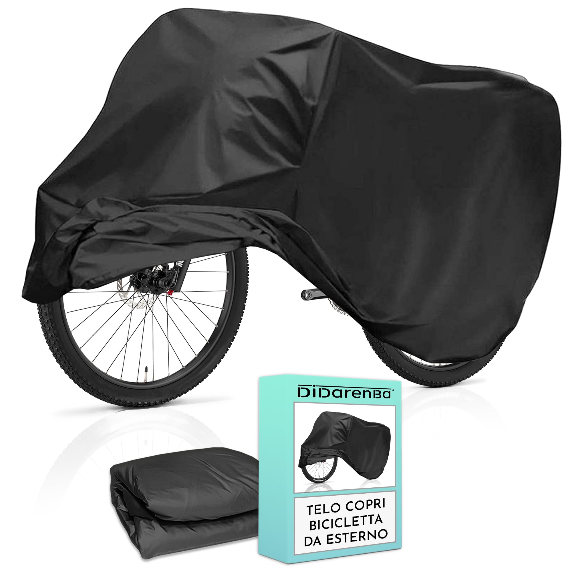 Copri Bicicletta Impermeabile in PEVA 240x140 cm, Nero