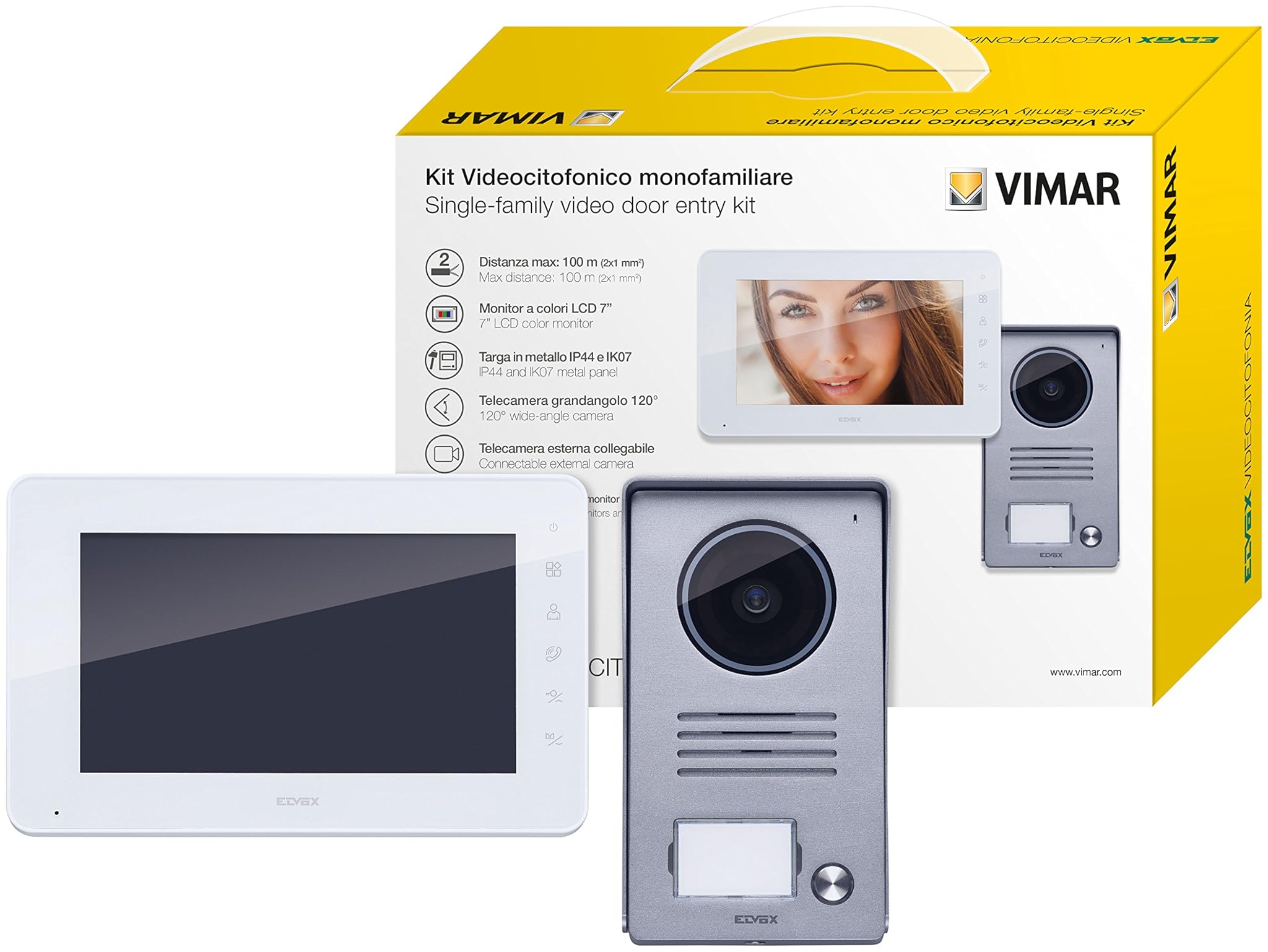 Vimar K40990 Kit Videocitofono da Parete Vivavoce 7''