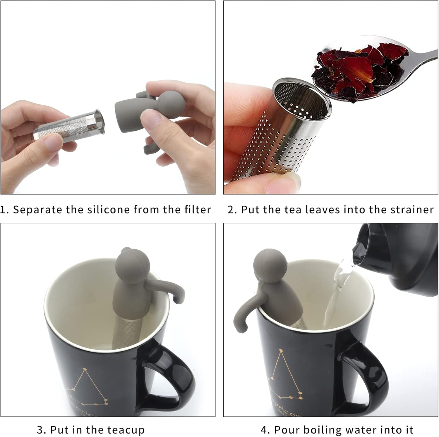 Infusore per Tè e Tisane in Acciaio Inossidabile 304 (2 Pezzi) - immagine 6