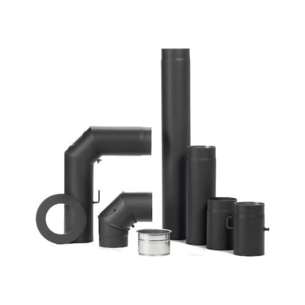 FIREFIX R150/SET - Set Tubi per Stufa Ø150mm Nero