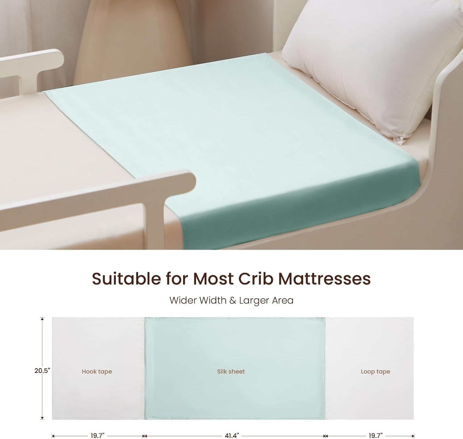 THXSILK Lenzuolo con Angoli per Passeggino 100% Seta - immagine 6