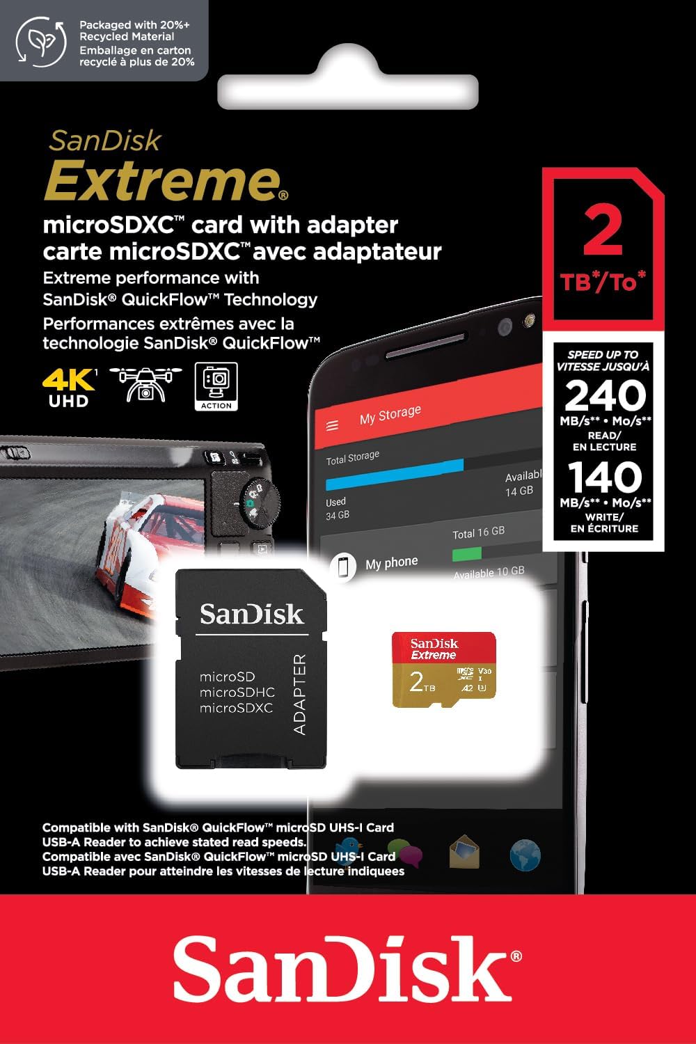 Sandisk 2TB Extreme microSDXC + Adattatore SD - immagine 5