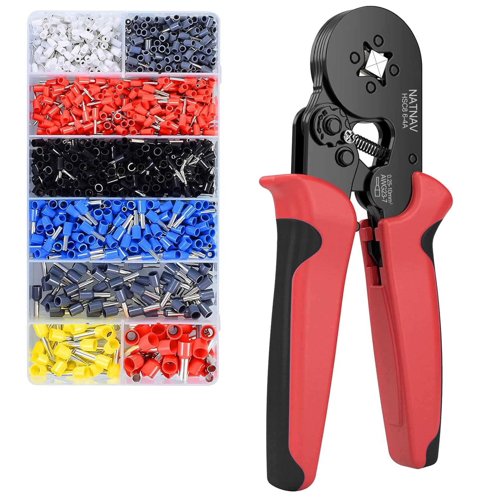 Natnav Pinza Crimpatrice Capicorda con 1300 Pezzi