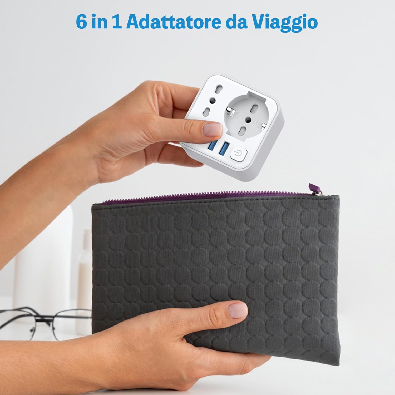 Aochxin Adattatore Presa Inglese 6 in 1 con 4 USB - immagine 7
