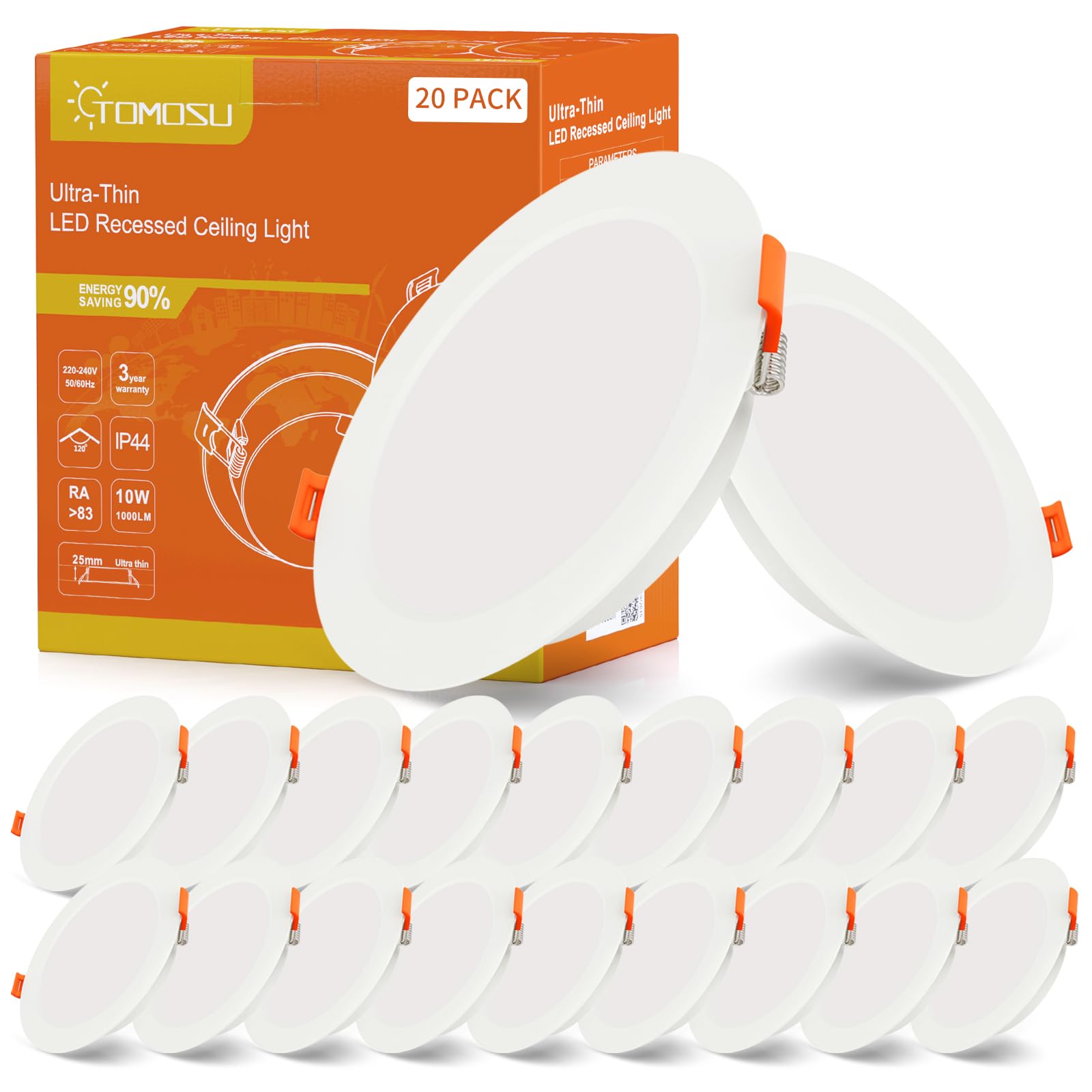 Faretti LED da Incasso per Cartongesso 10W 4000K - Set 20