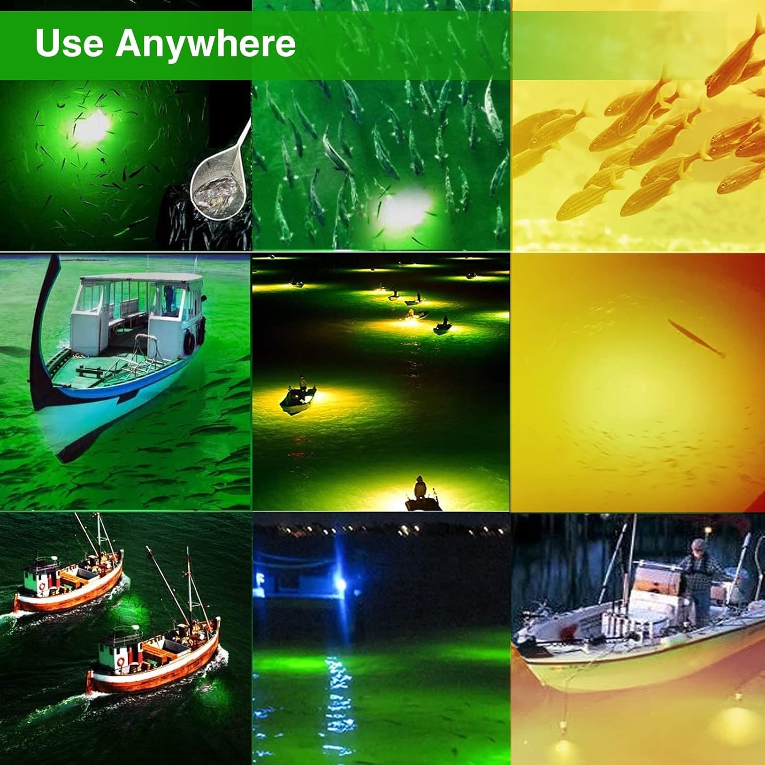 Luci da Pesca Subacquee LED Sommergibile in Lega Alluminio - immagine 8