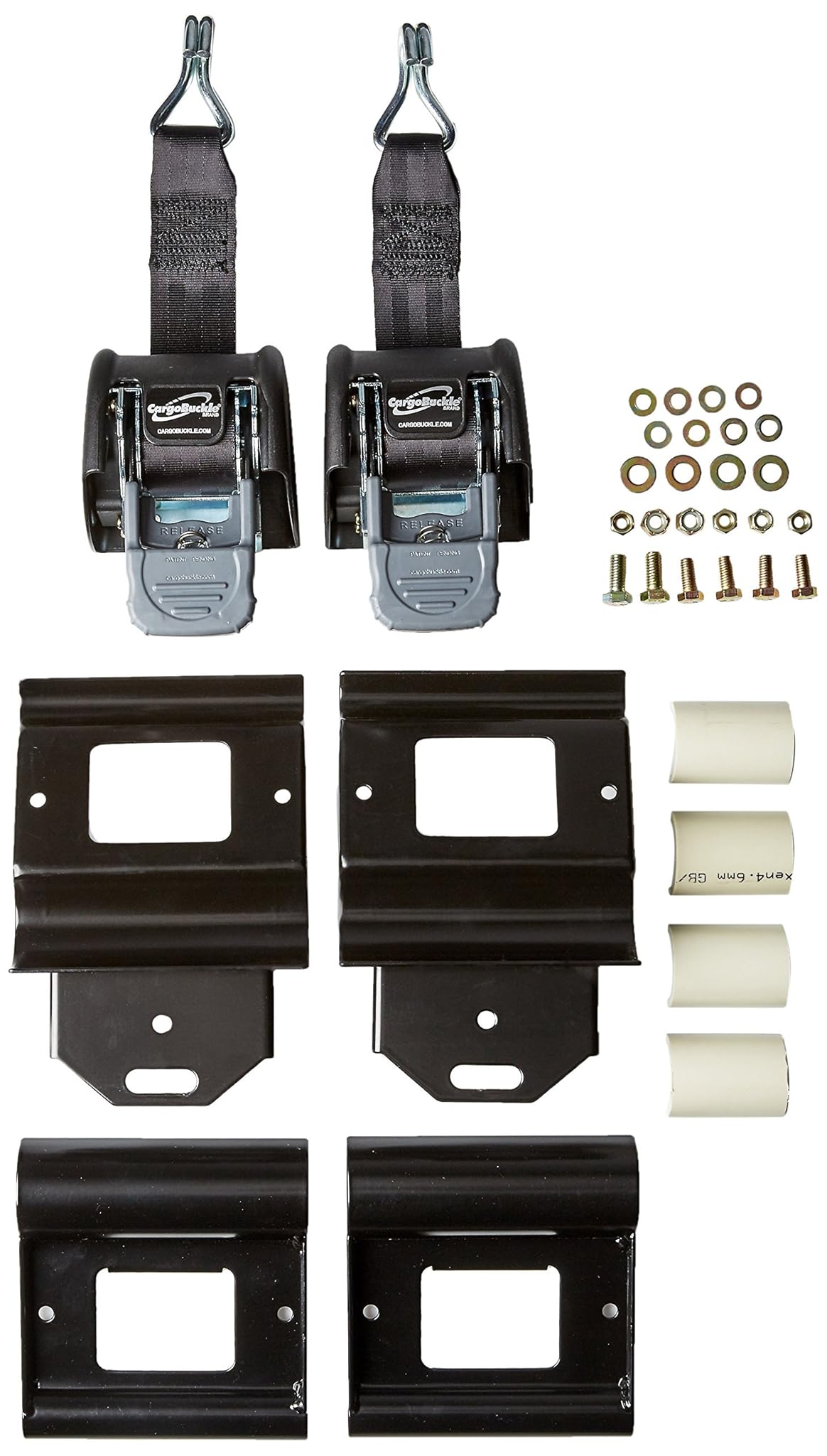 Kargo Master 31490 - Coppia di cinghie a cricchetto, colore: Nero