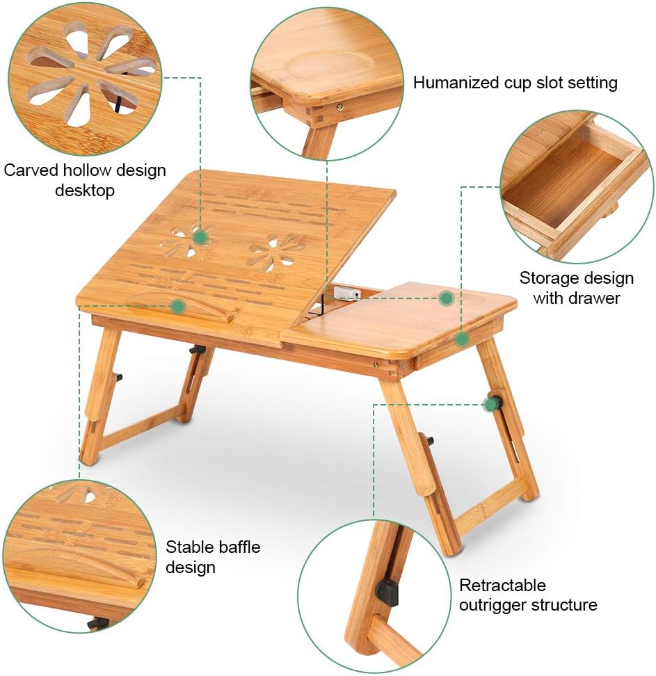 Greensen Vassoio da Tavolo per Computer Portatile - immagine 6