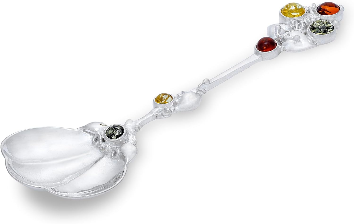 Ambedora Cucchiaio in Argento Andalusia con Ambra