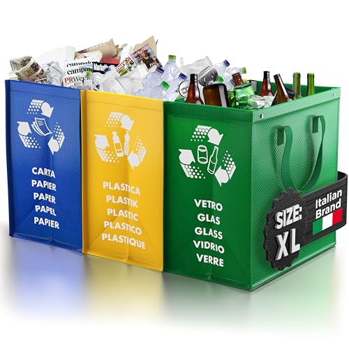 Ptms® Borse Raccolta Differenziata Maxi XL - 3 Bidoni