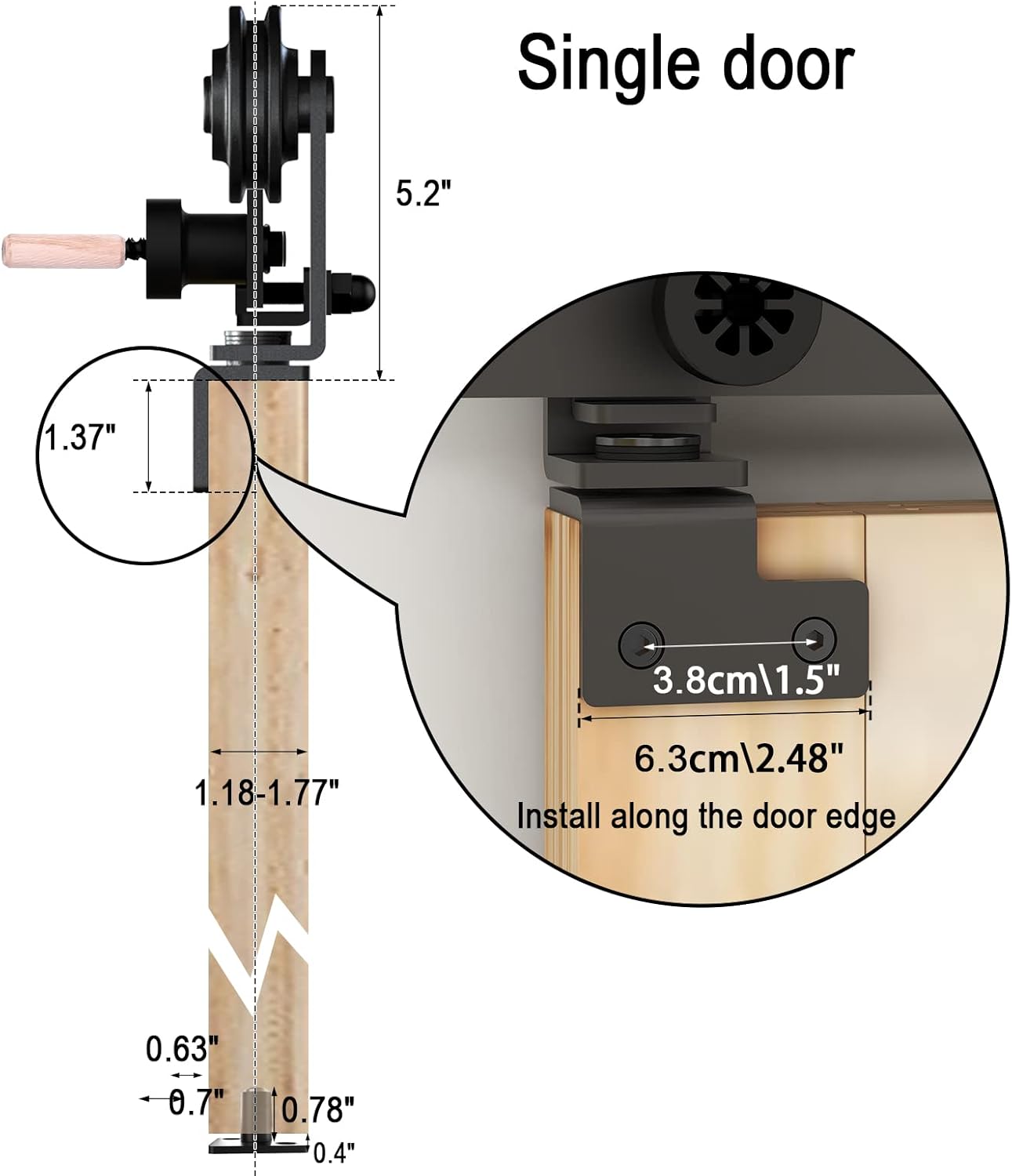 Wolfbird Binario per Porta Scorrevole Bi-Folding 1.5M - immagine 3