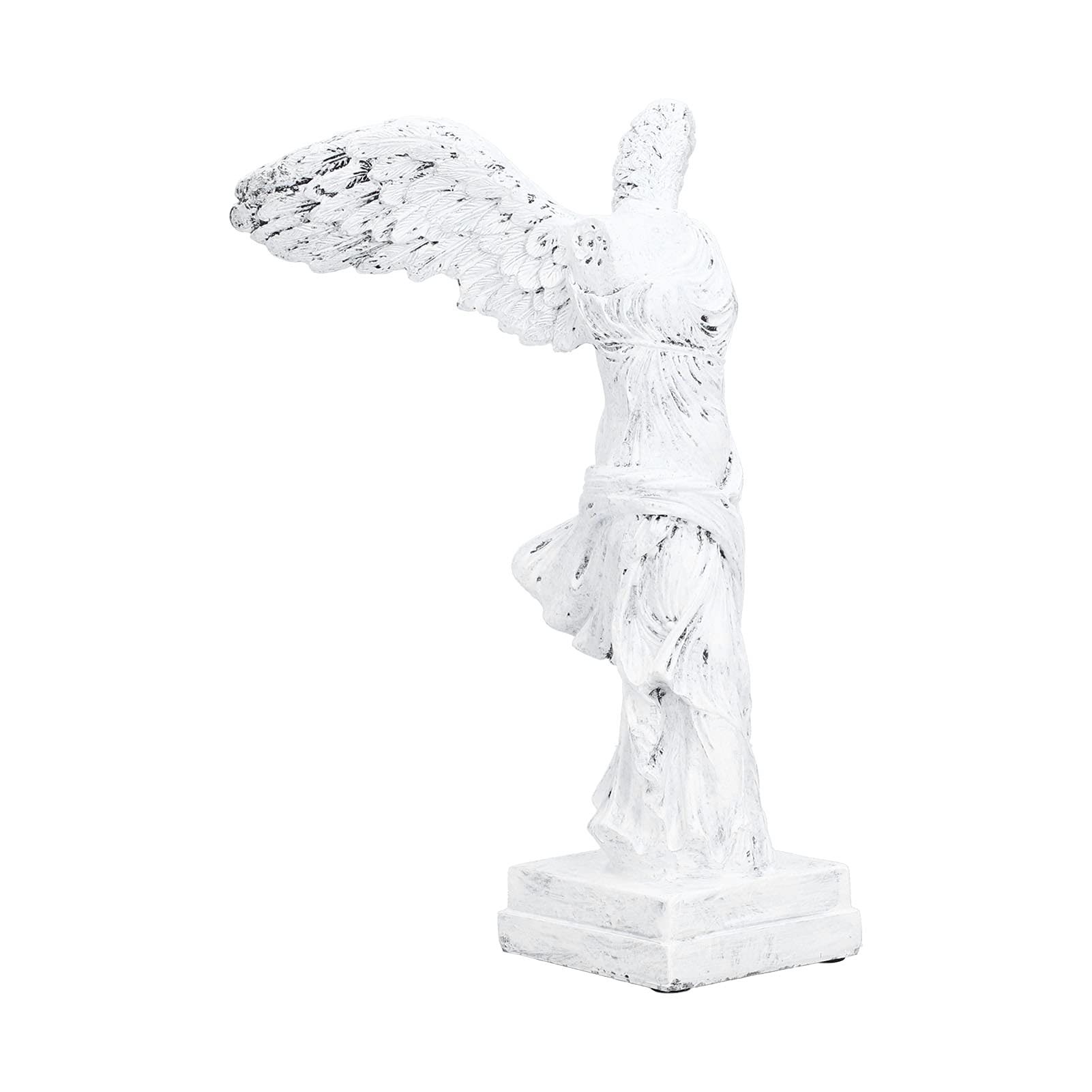 Zerodis Statua Vittoria Alata di Samotracia in Resina, Bianca