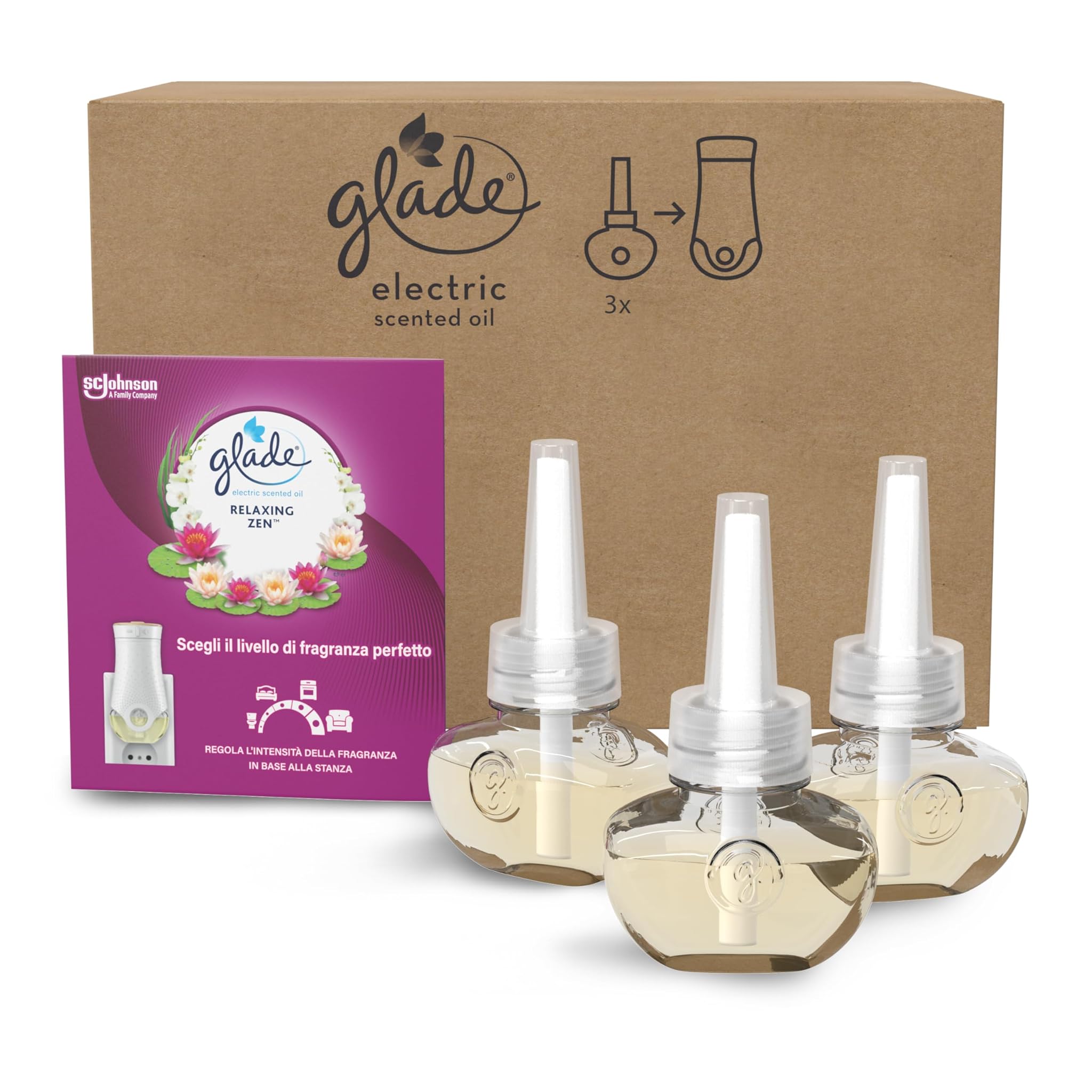 Glade Liquido Elettrico Relaxing Zen - 3 Ricariche