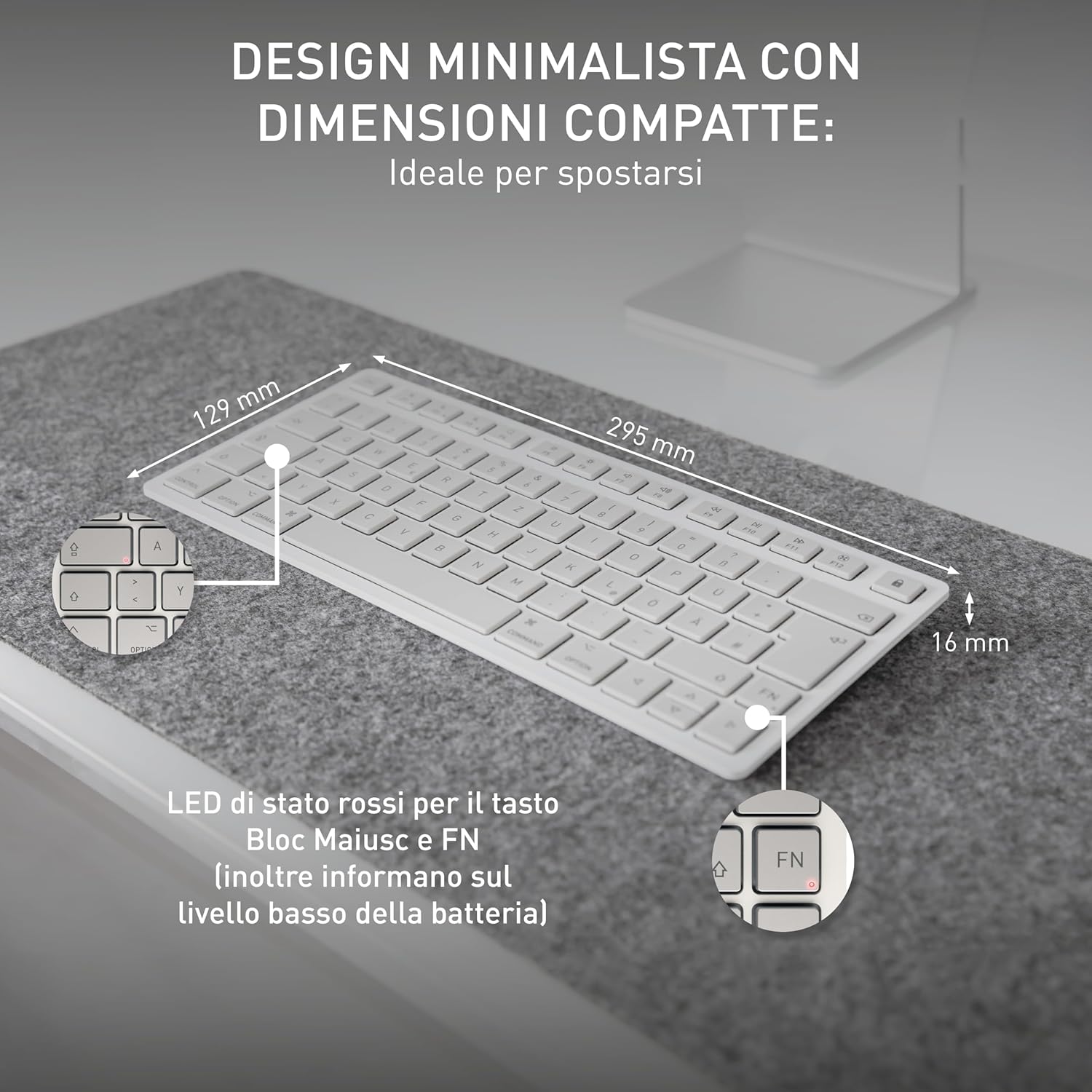 Cherry KW 7100 MINI BT FOR MAC - Tastiera Compatta - immagine 4
