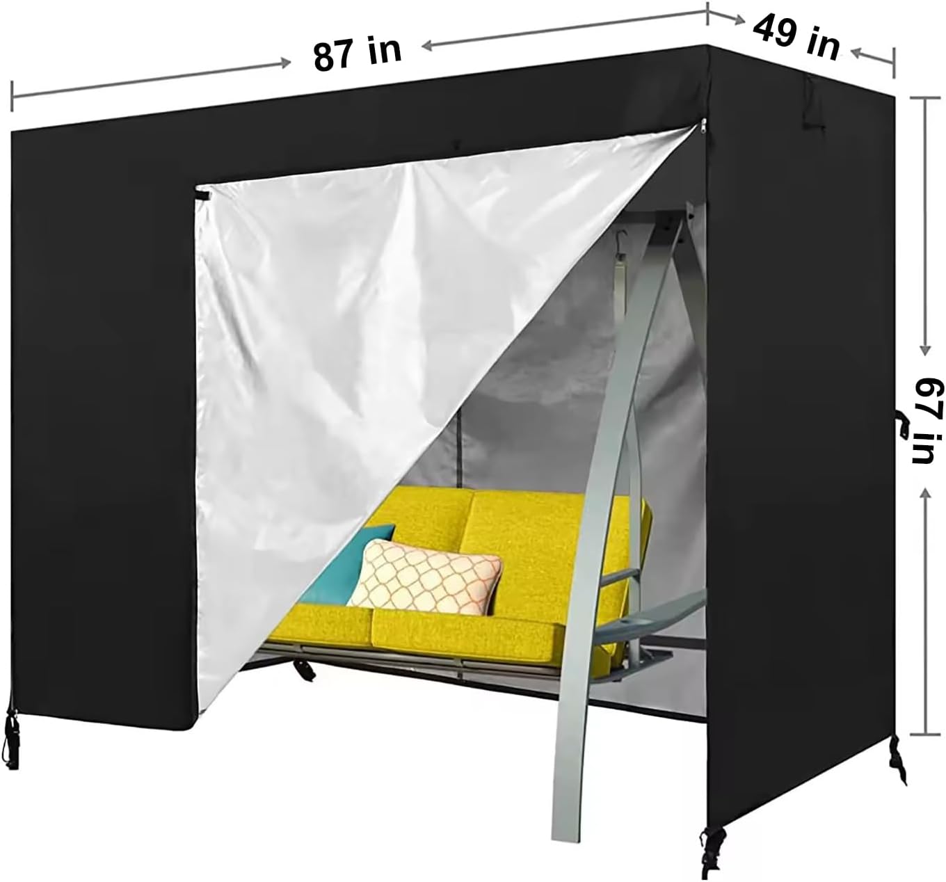 Copridondolo 3 Posti da Giardino Impermeabile - immagine 2