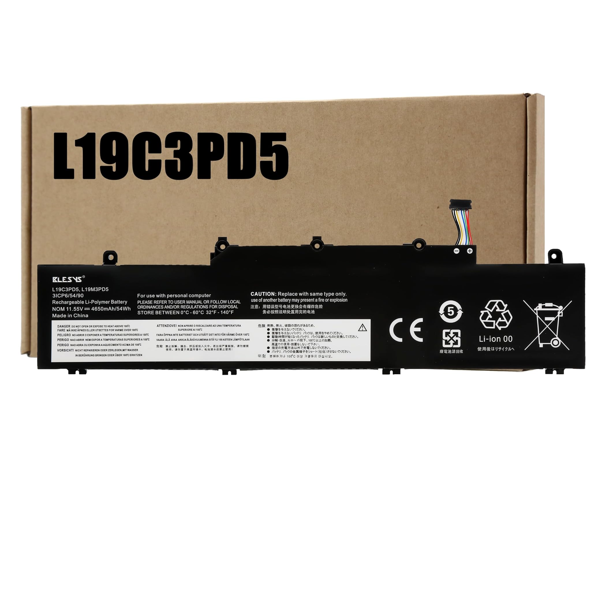 Blesys L19C3PD5 Batteria per Lenovo ThinkPad Laptop