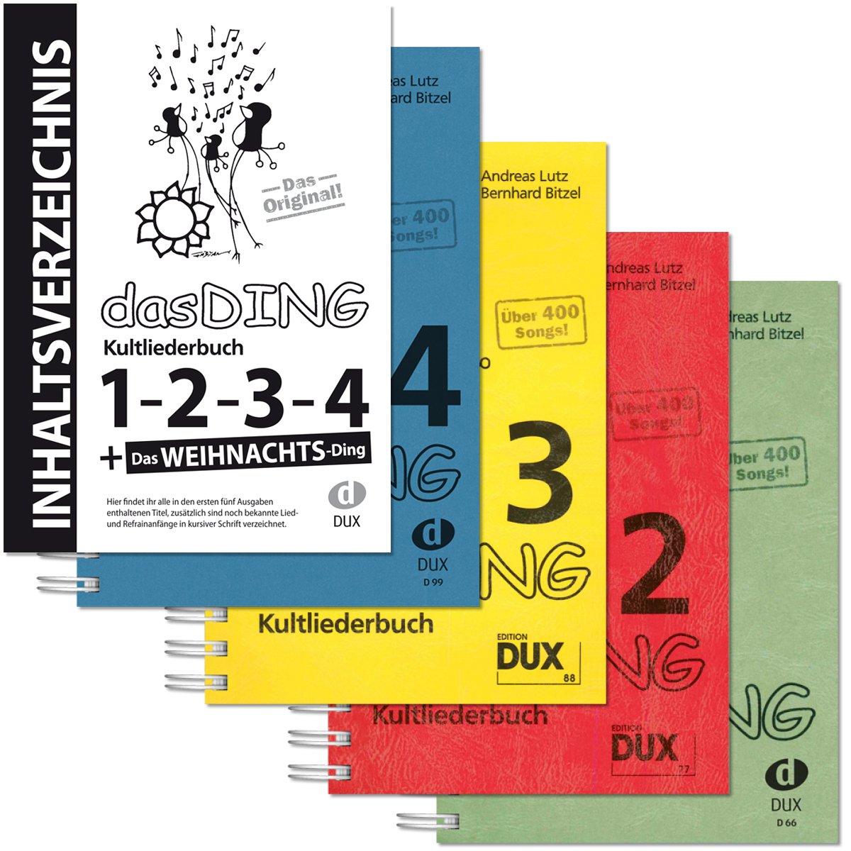dux Das Ding Band 1 bis 4 | Kult liederbuecher inkl. originale Sommario