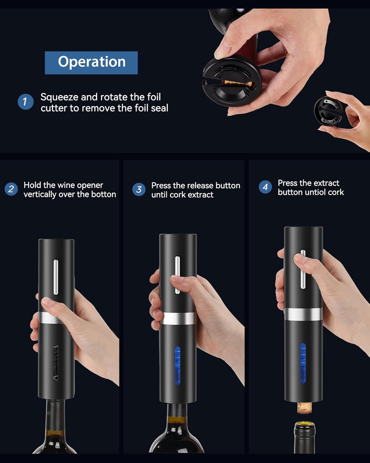 Zoyidoux Cavatappi Elettrico Professionale Automatico - immagine 5