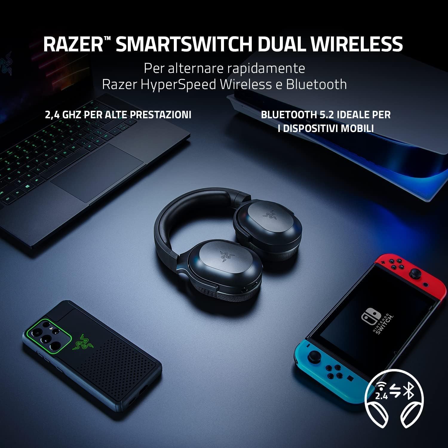 Razer Barracuda X (2022) - Cuffia Wireless Multipiattaperma - immagine 2