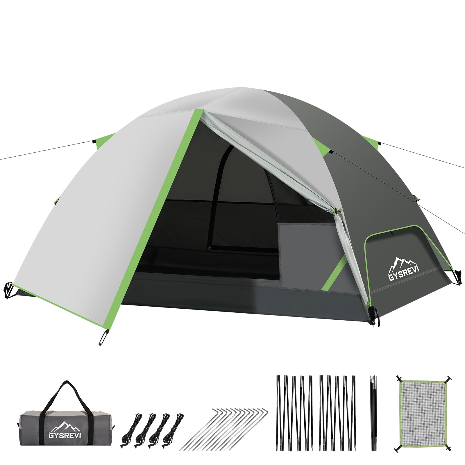 Gysrevi Tenda Campeggio Impermeabile 2-3 Persone