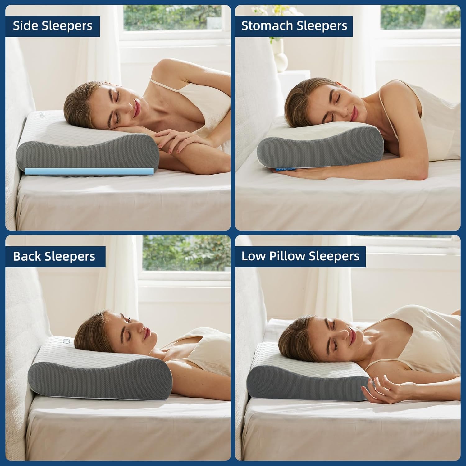 Noffa Cuscino Cervicale Memory Foam Ortopedico - immagine 3