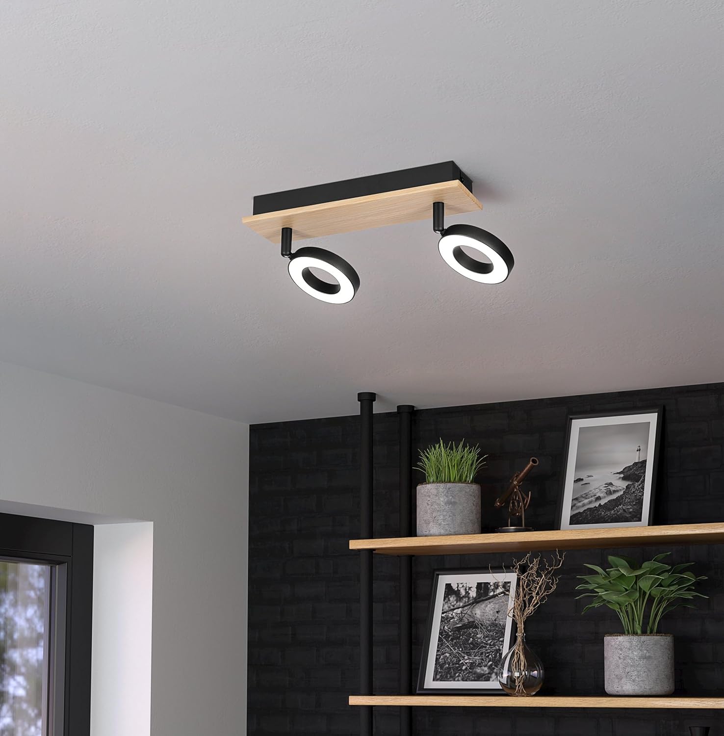 Eglo Lampada Soffitto LED Rielves 2 Faretti 28cm - immagine 3