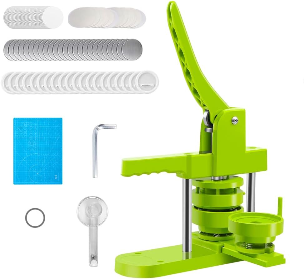 Buttonmaker - Macchina per Bottoni 58mm, Verde - immagine 1