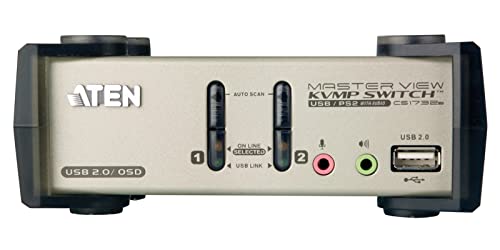 ATEN CS1732B - Switch KVM a 2 porte (PS/2, Audio, USB)