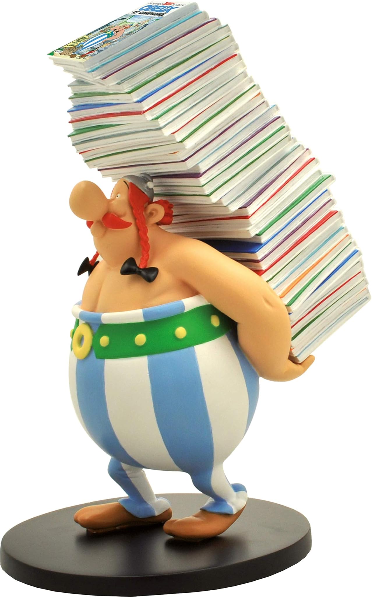 Plastoy 124 Figurina di Obelix Porta Libri Mucchio, 26 cm, Multicolore