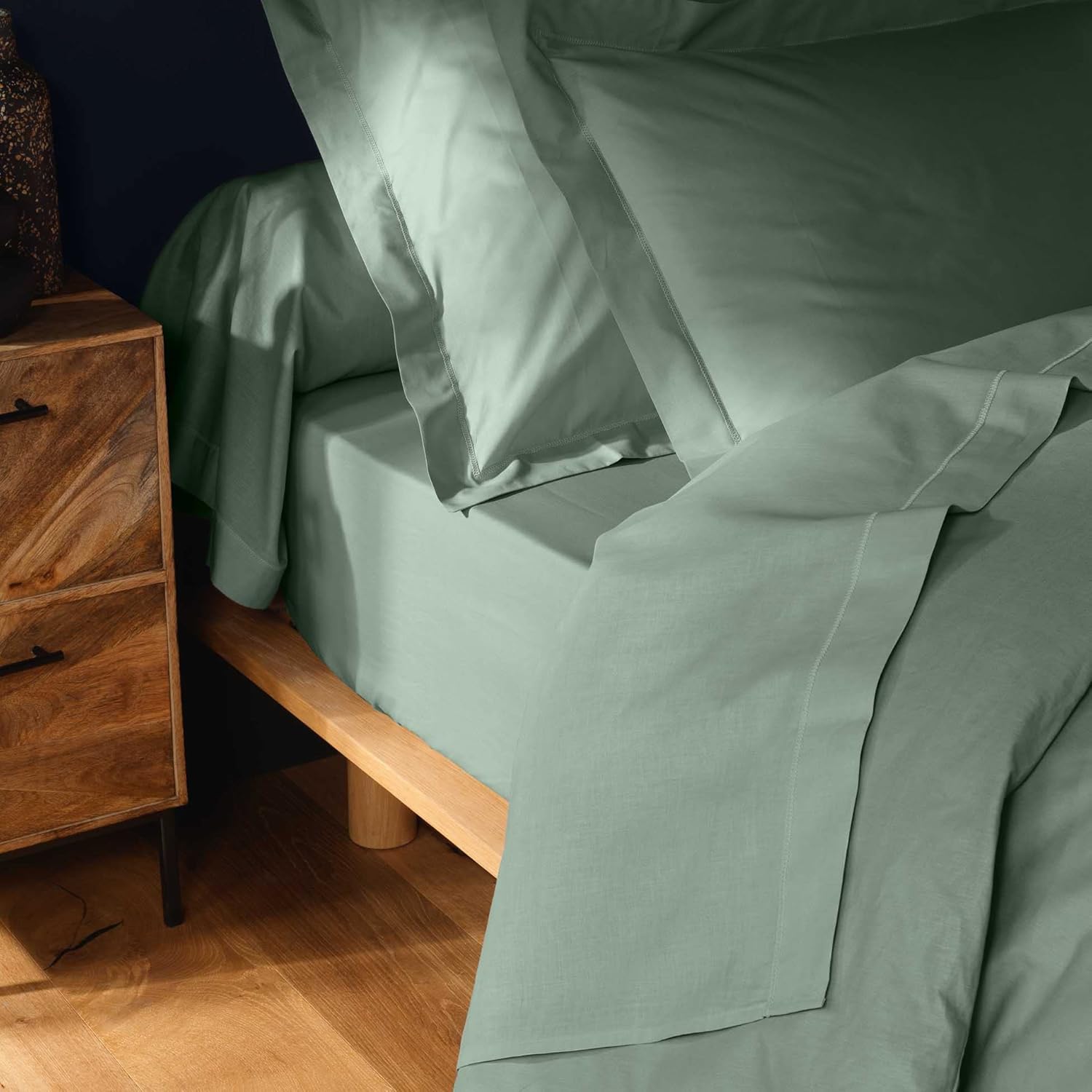 douceur d'intérieur Lenzuolo Sotto con Angoli Lina Salvia - immagine 5