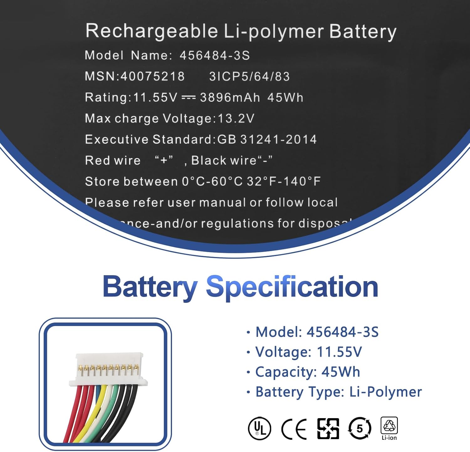 Antiee Batteria Laptop 45Wh per Medion E16401 E16402 - immagine 2
