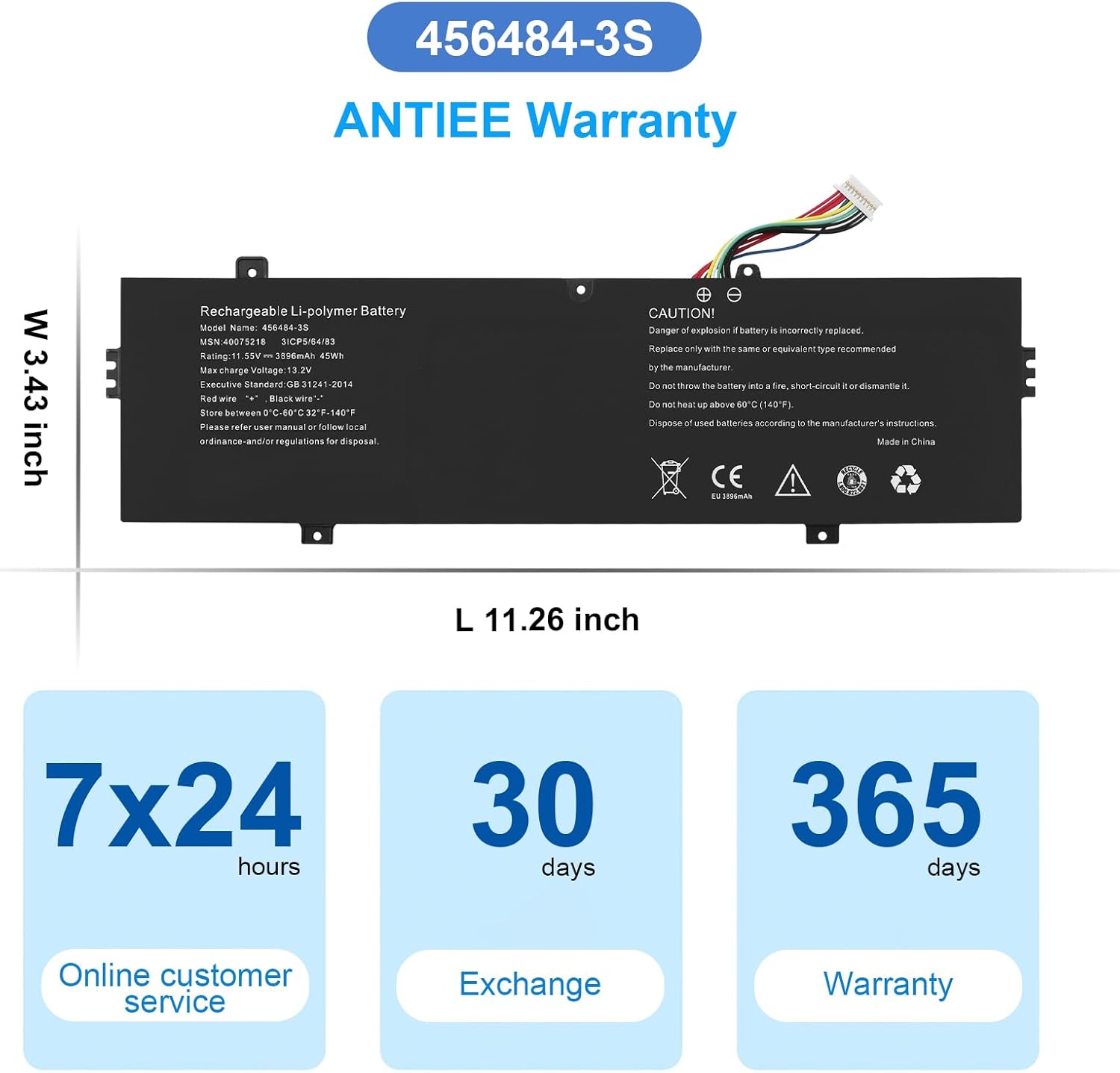 Antiee Batteria Laptop 45Wh per Medion E16401 E16402 - immagine 7