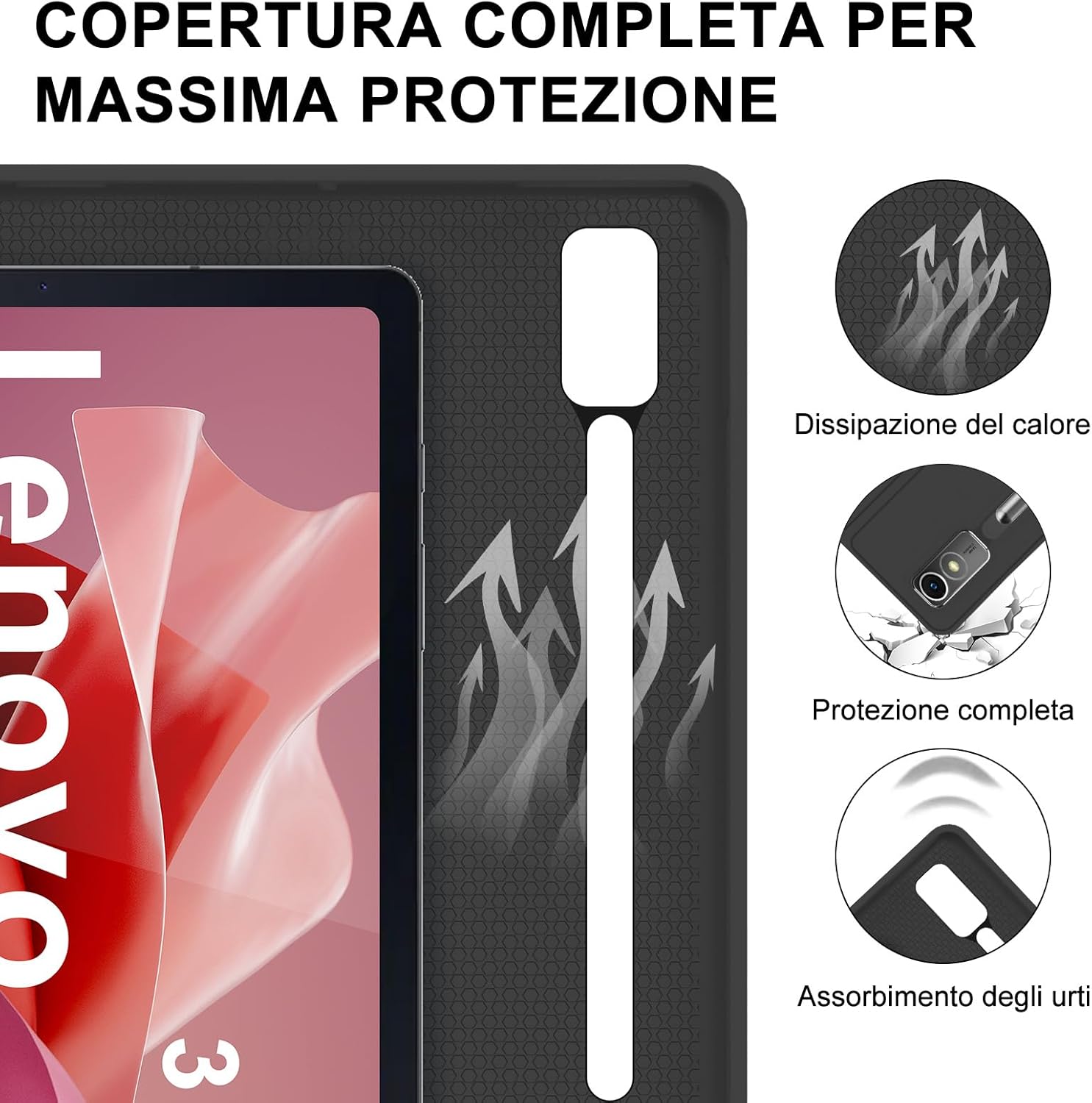 Iveoppe Tastiera con Touchpad per Lenovo Tab P12 12.7" - immagine 6