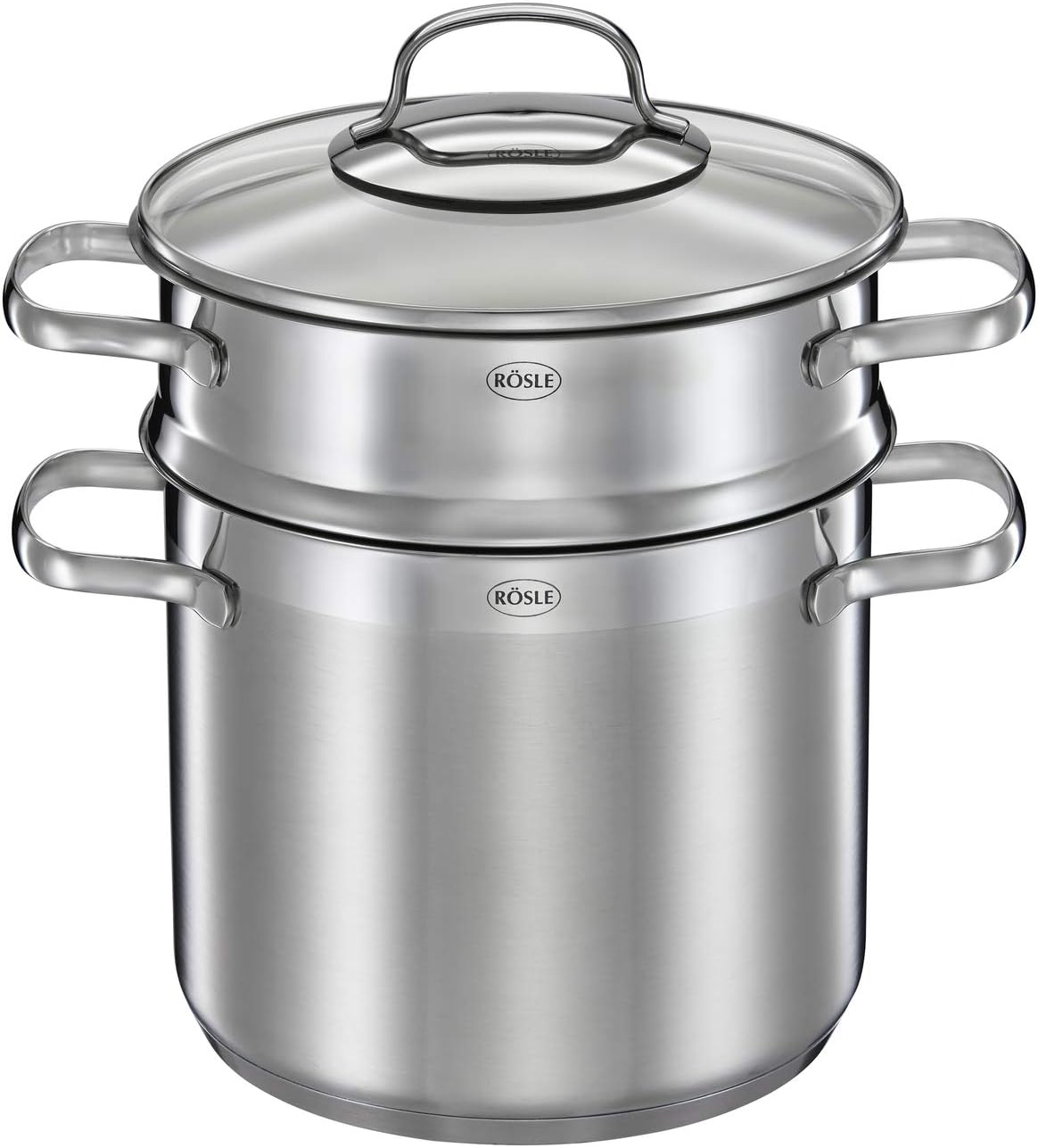 Rösle 13153 Pentola per pasta "Elegance", in acciaio inox, 22 x 29 x 30 cm.