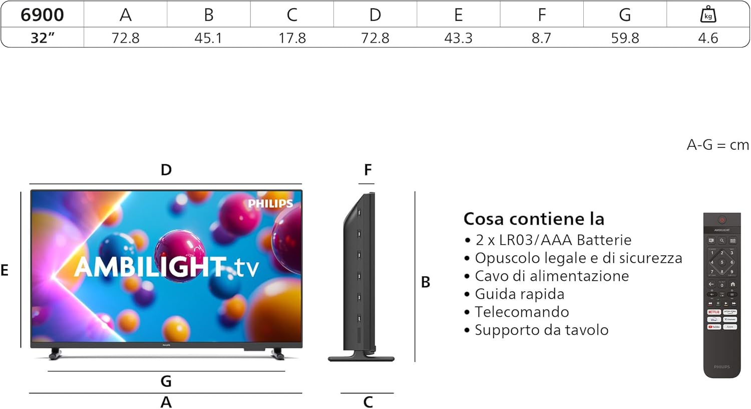Philips 32PFS6900 HD LED Smart TV 32'' - immagine 3