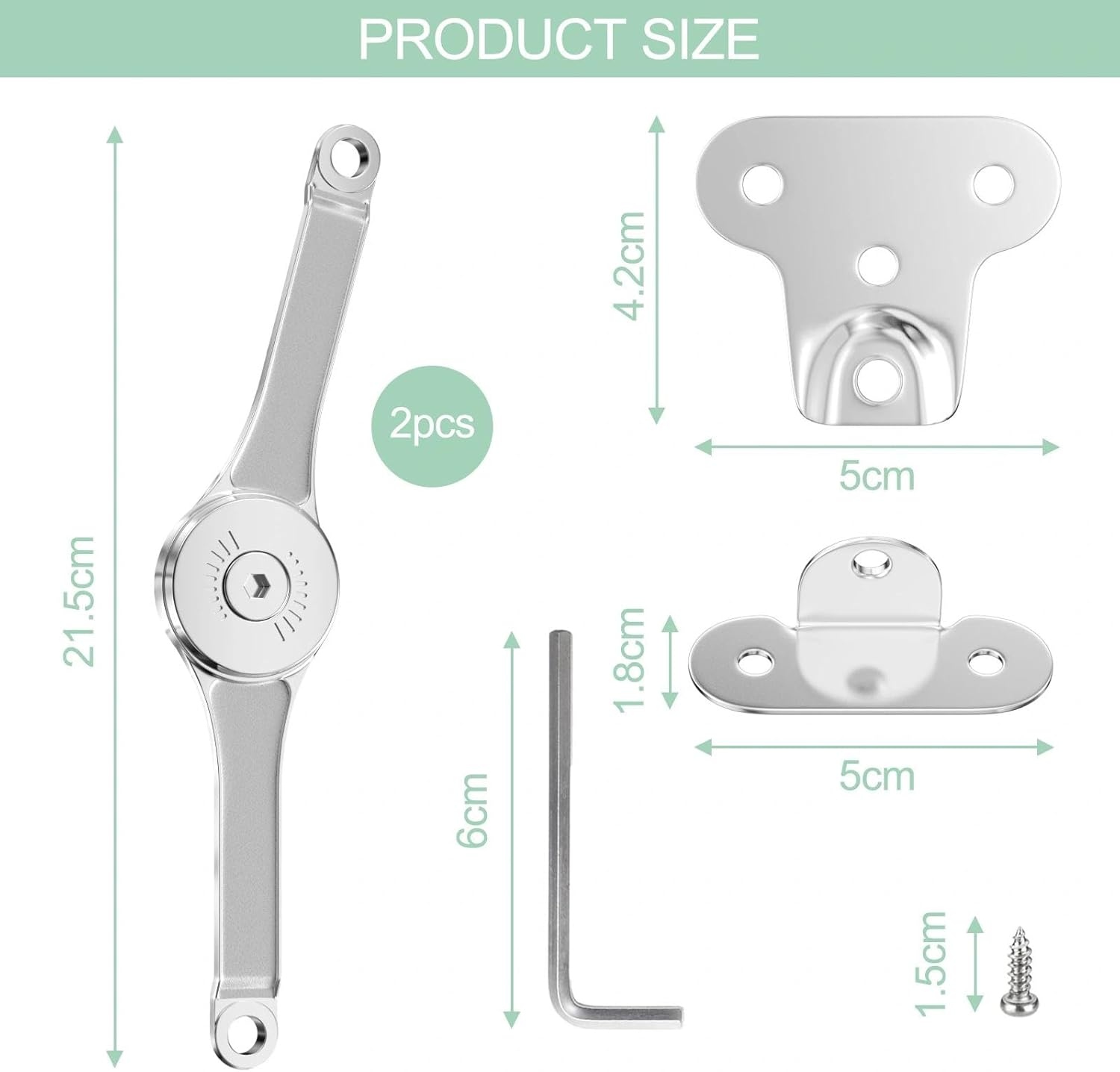 2 Pezzi Cerniere per Ante Cucina a Ribalta - immagine 2