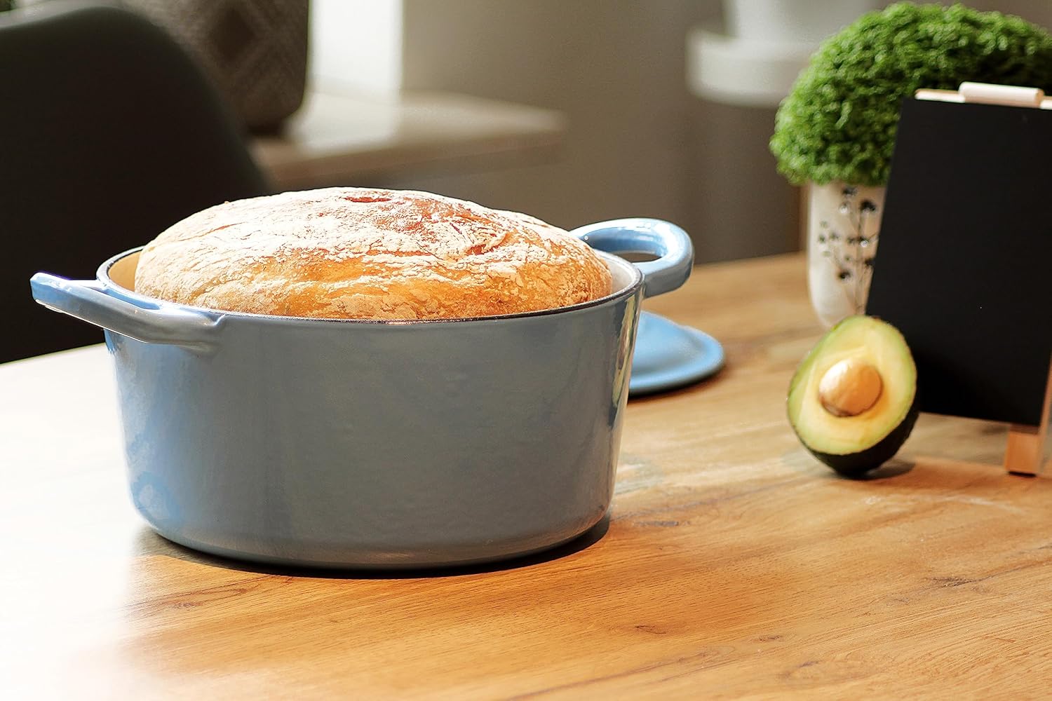 Echtwerk Casseruola in Ghisa Smaltata 3,5L, Azzurro - immagine 4