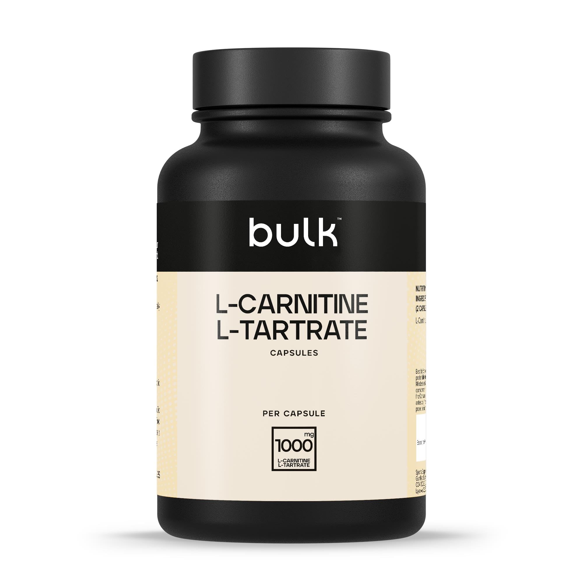 Bulk L-Carnitine, L-Tartrate Capsules 1000mg, 270 Pezzi