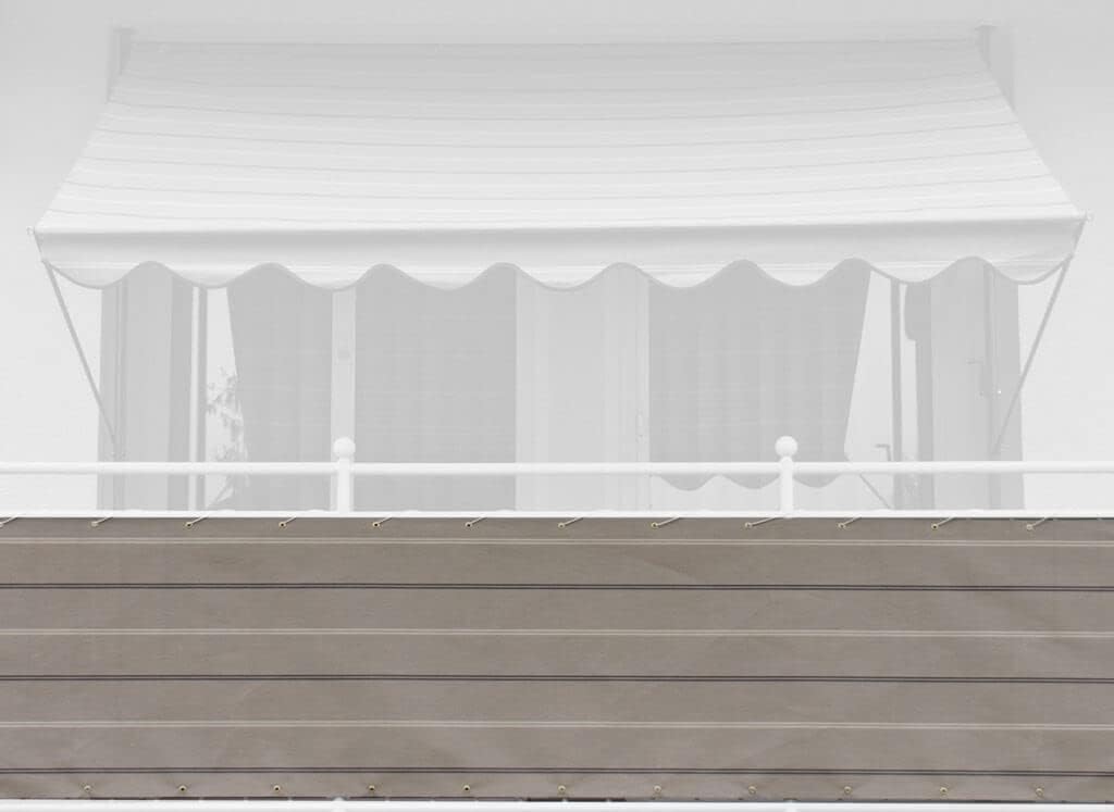 Angerer Paravista per Balcone Design No. 2500 Beige, 75 cm, Lunghezza: 8 Metro