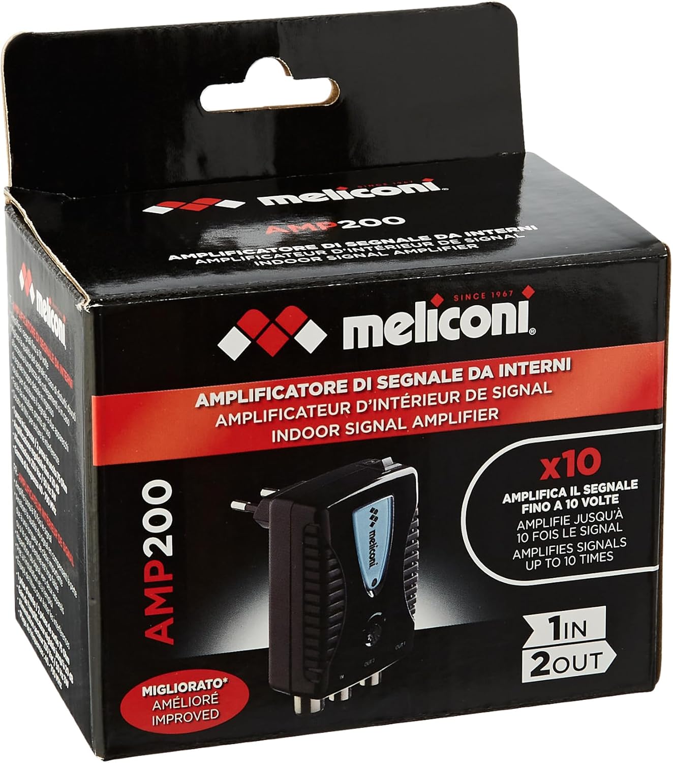 Meliconi AMP200 - Amplificatore Antenna TV 2 Vie - immagine 5