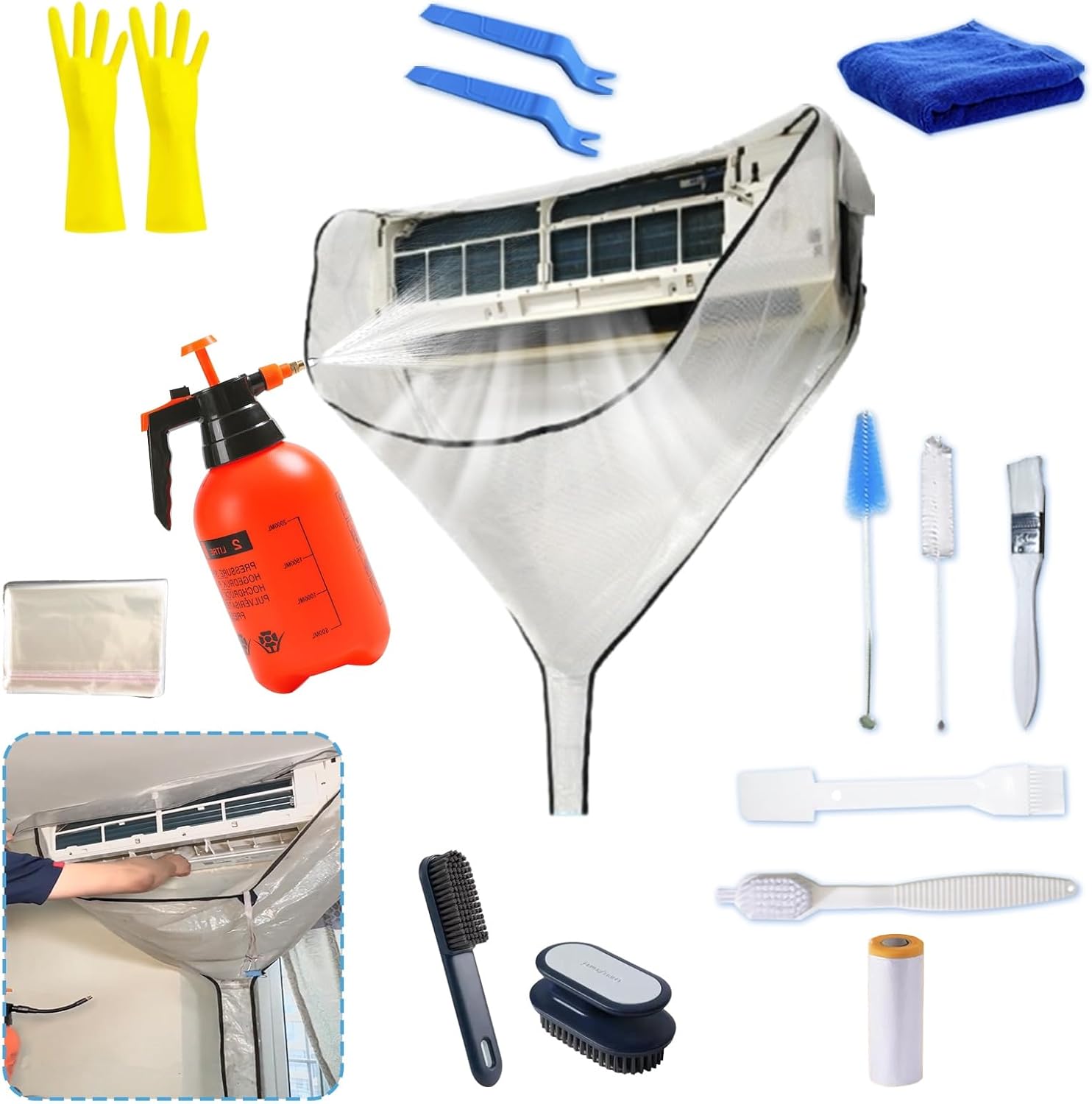 ZSPLIT-MAIR Kit Pulizia Mini Split All-in-One