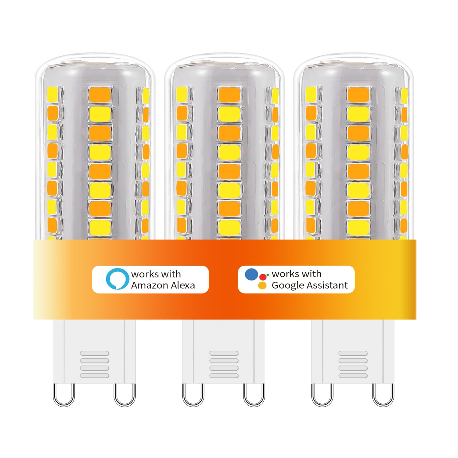 I-shunfa Lampadine LED G9 Smart Wi-Fi 4W 400LM, 3 Pack