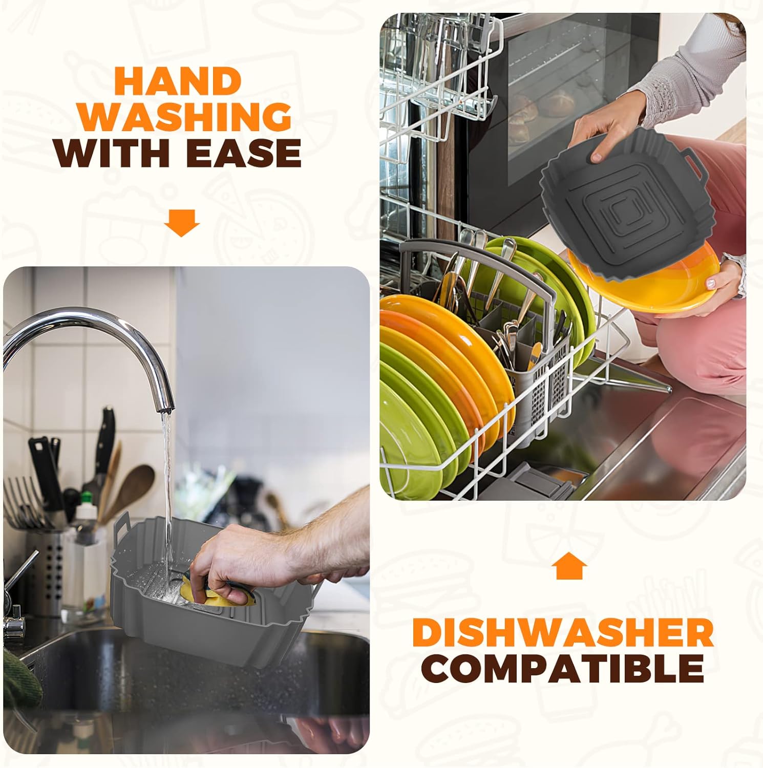 3 Pezzi Accessori Friggitrice ad Aria in Silicone - immagine 5