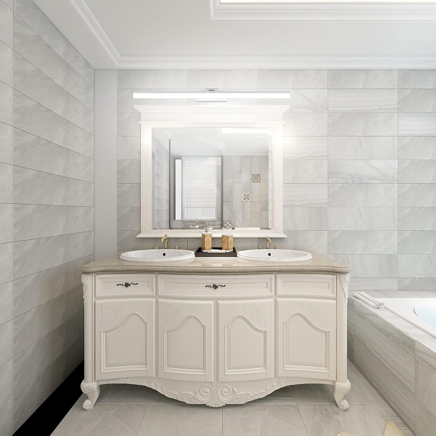 Klighten Lampada Specchio Bagno LED 24W 80CM - immagine 5