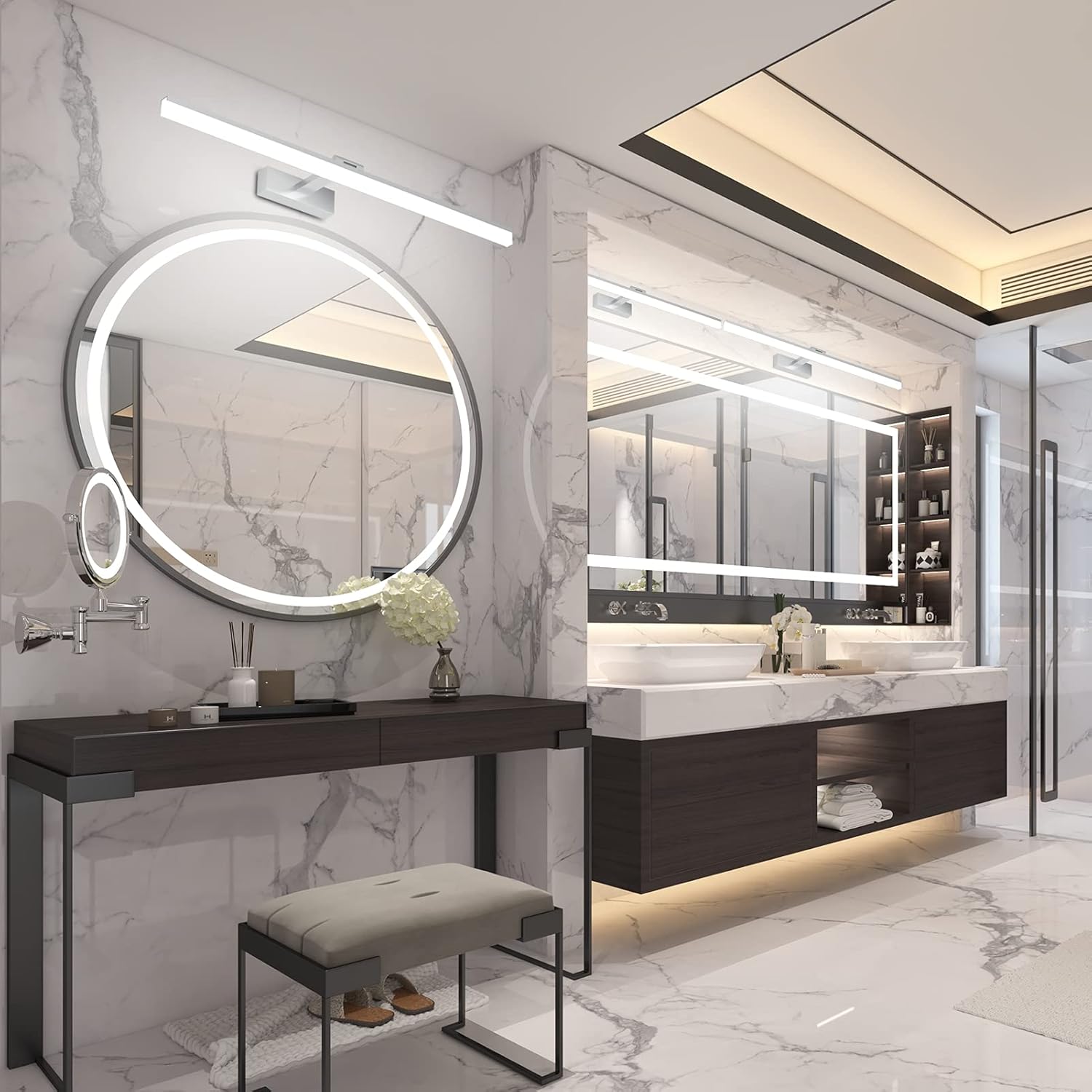 Klighten Lampada Specchio Bagno LED 24W 80CM - immagine 6