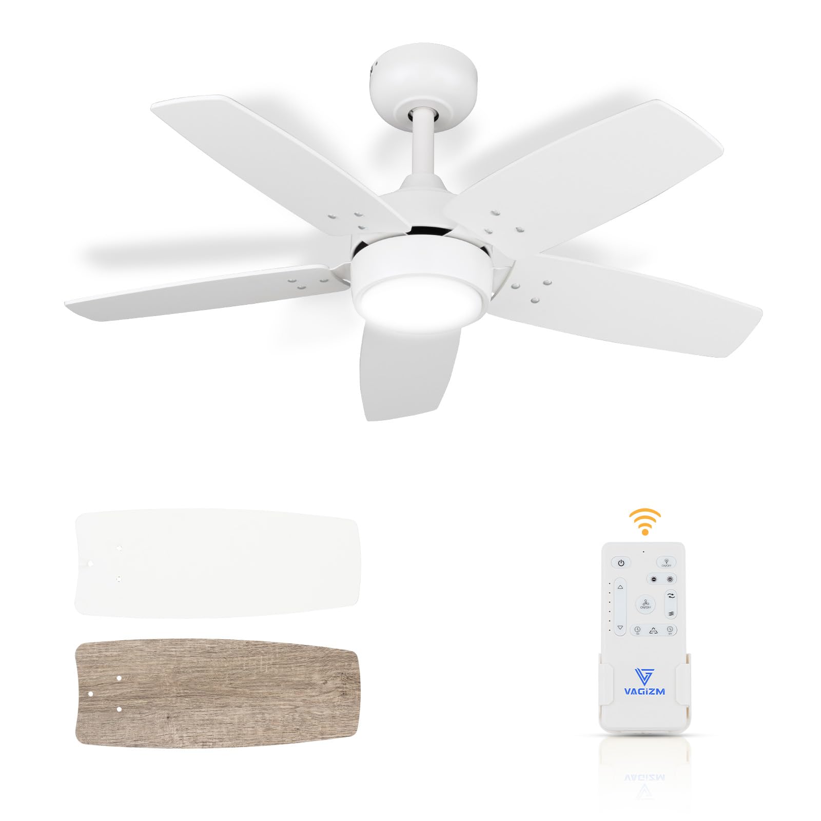 Ventilatore da Soffitto 91 CM Bianco Opaco con Telecomando